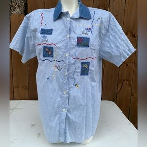 Vintage 90s Capacity ladies blouse size Large.